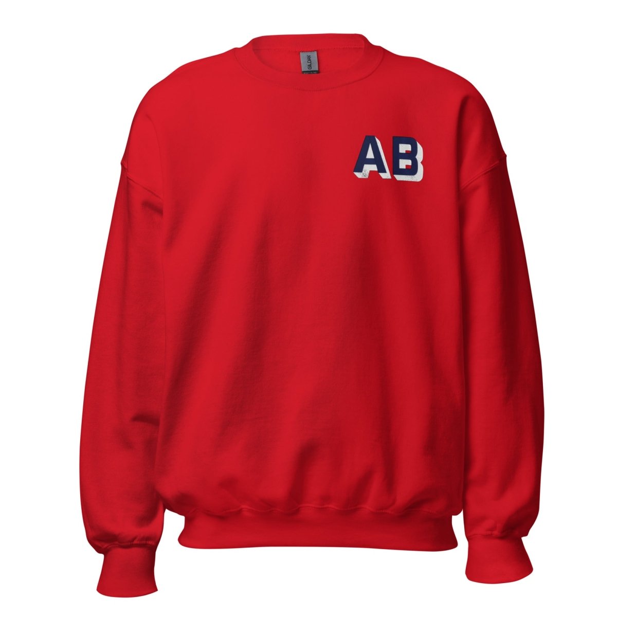 Personalized Shadow Block Initials Crewneck Sweatshirt