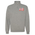 Personalized Shadow Block Initials Quarter Zip Sweatshirt