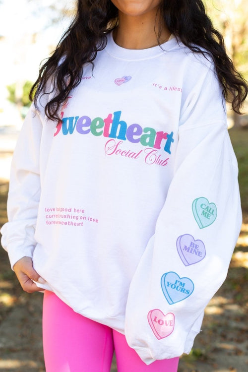 'Sweetheart Social Club' Crewneck Sweatshirt