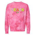 'Teach In Technicolor' Tie Dye Letter Patch Crewneck