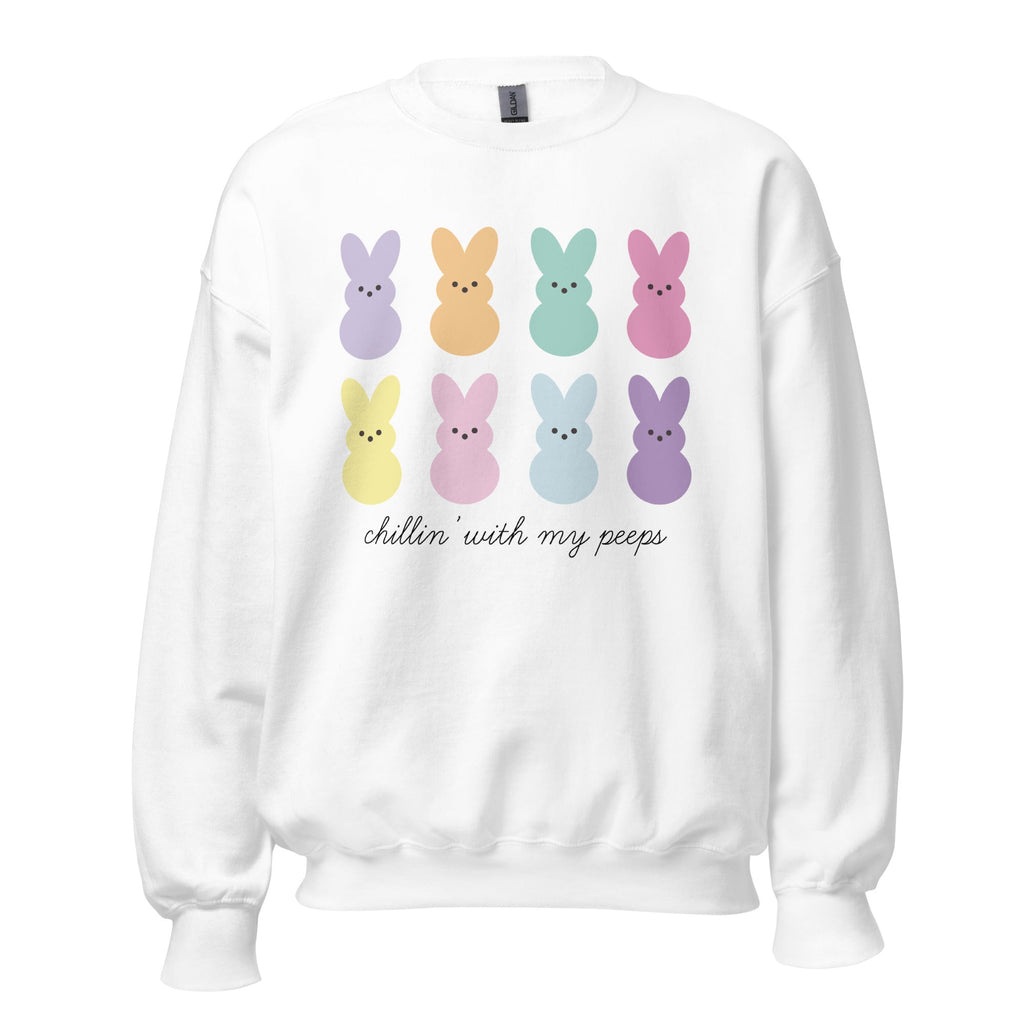 Monogrammed 'Chillin' With My Peeps' Crewneck Sweatshirt