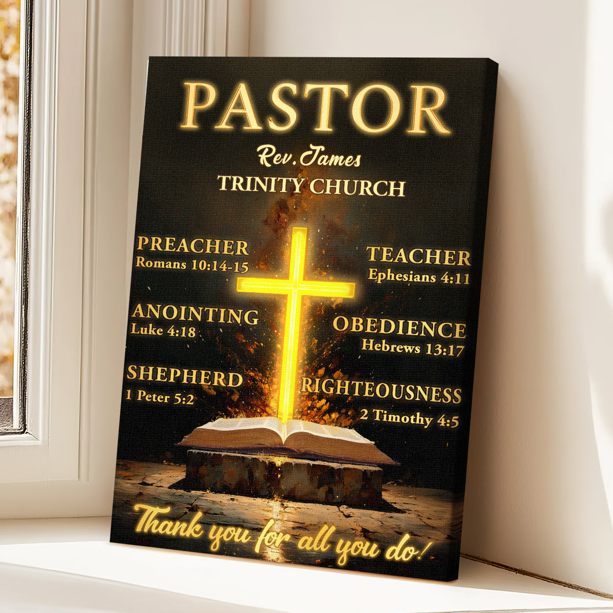 My Preacher, Teacher, & Shepherd | Personalized Poster/Canvas
