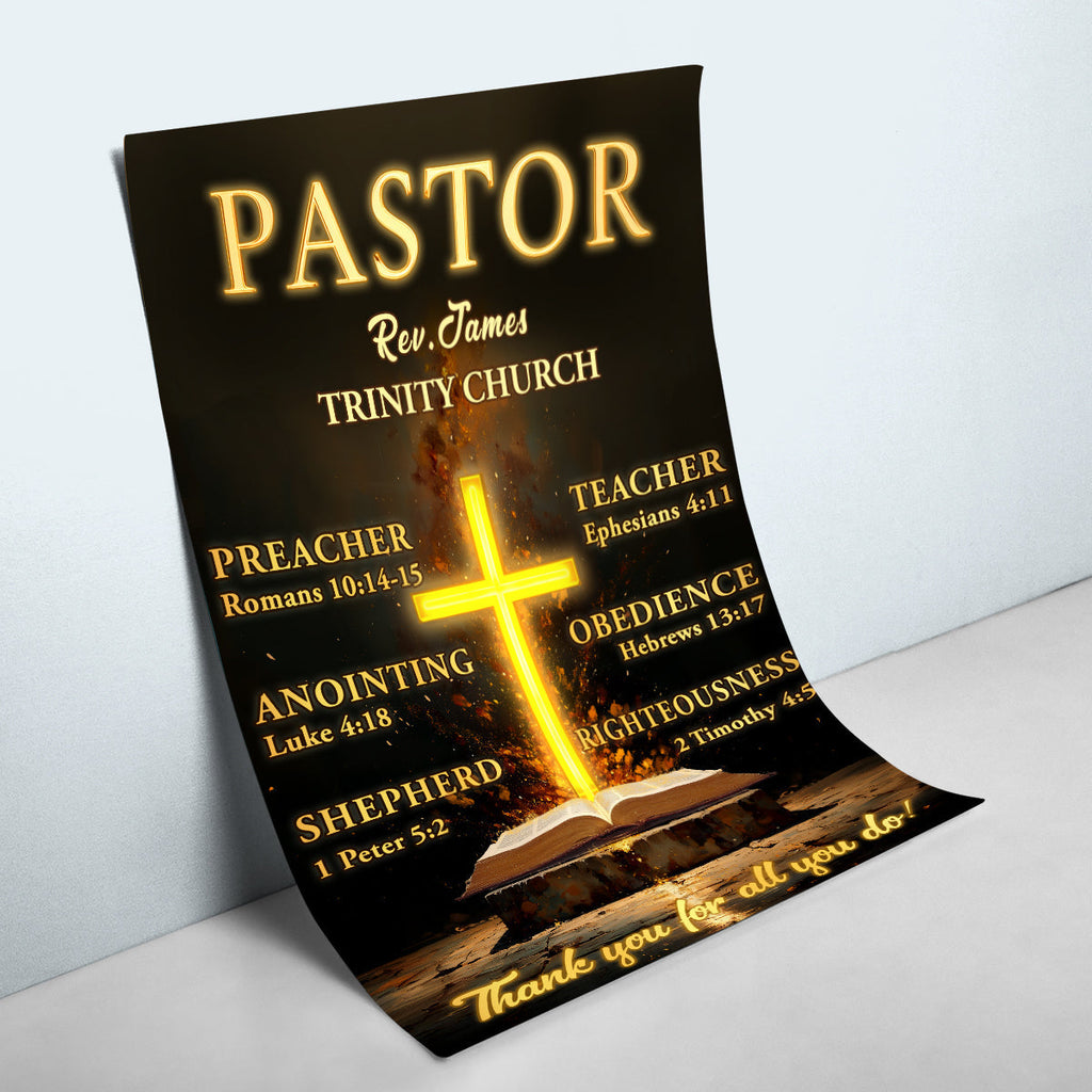 My Preacher, Teacher, & Shepherd | Personalized Poster/Canvas