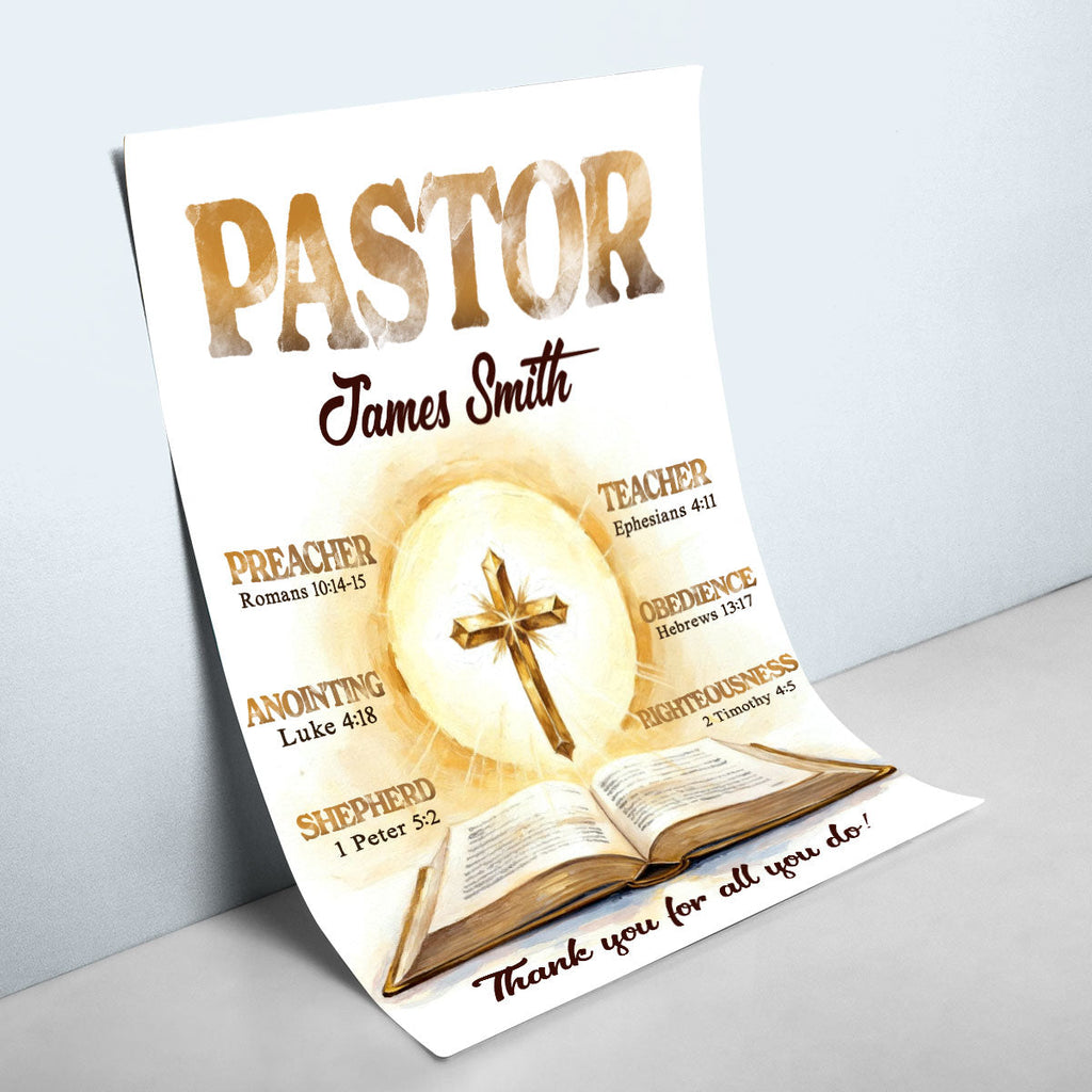 My Preacher, Teacher, & Shepherd | Personalized Poster/Canvas