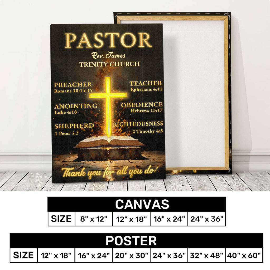 My Preacher, Teacher, & Shepherd | Personalized Poster/Canvas