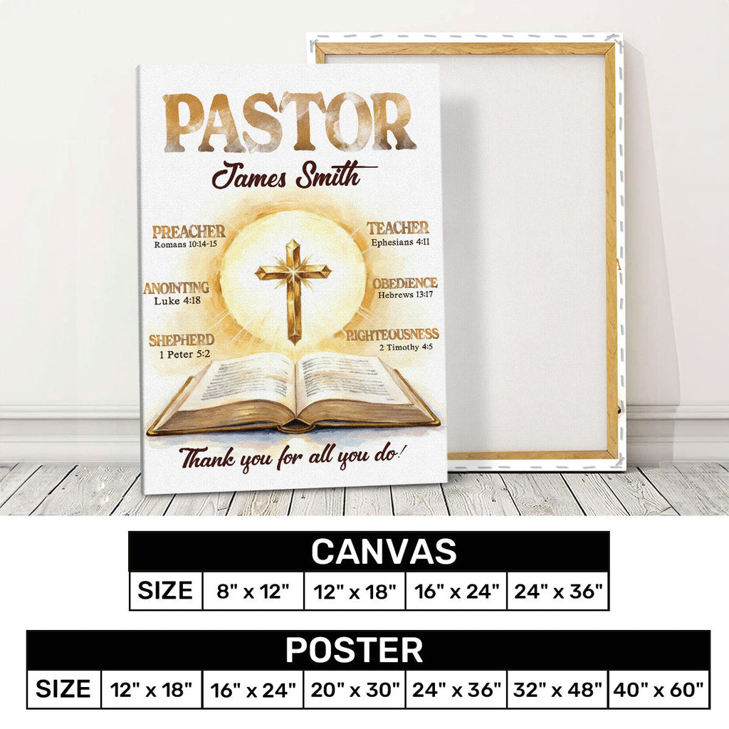 My Preacher, Teacher, & Shepherd | Personalized Poster/Canvas