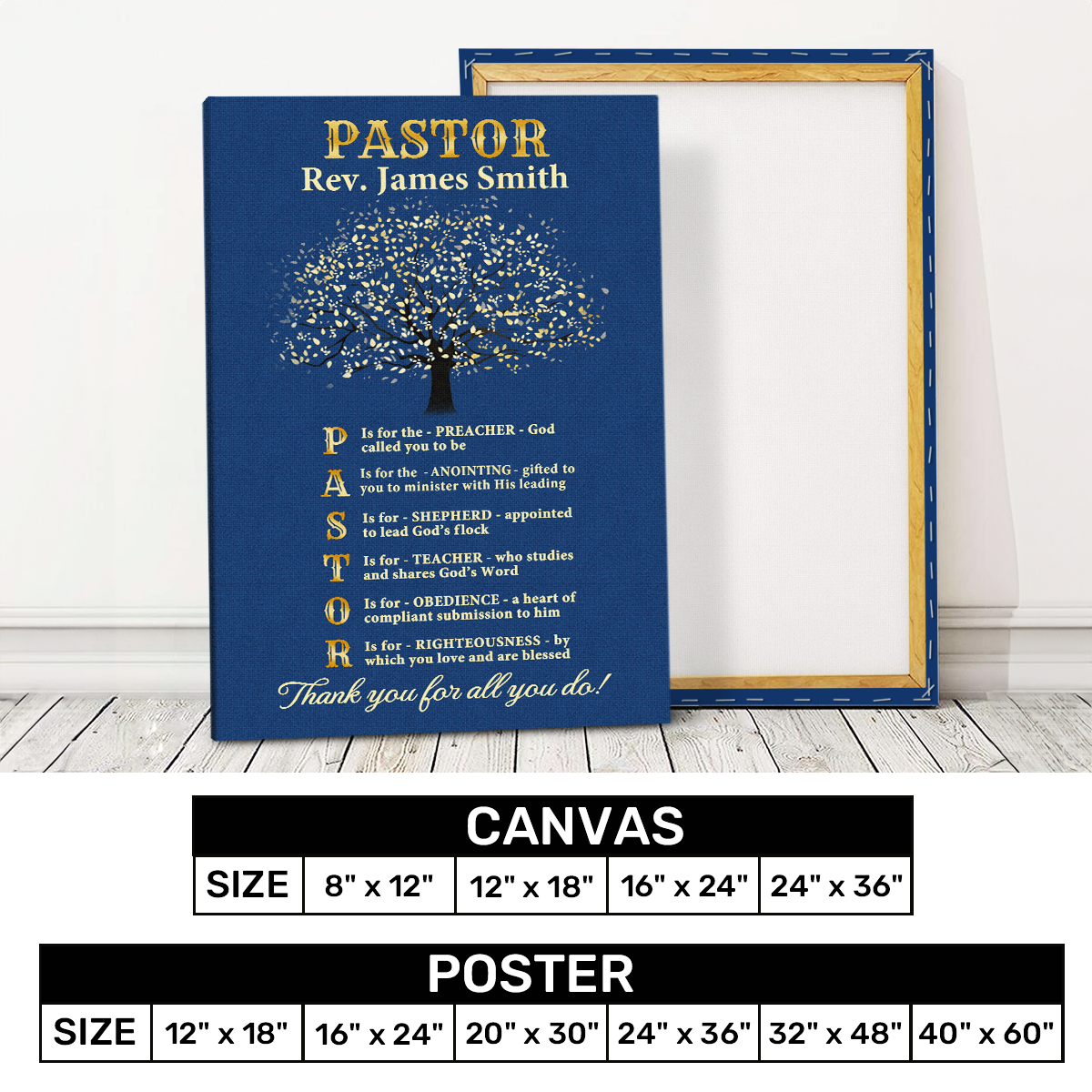 To Our Pastor | Personalized Poster/Canvas