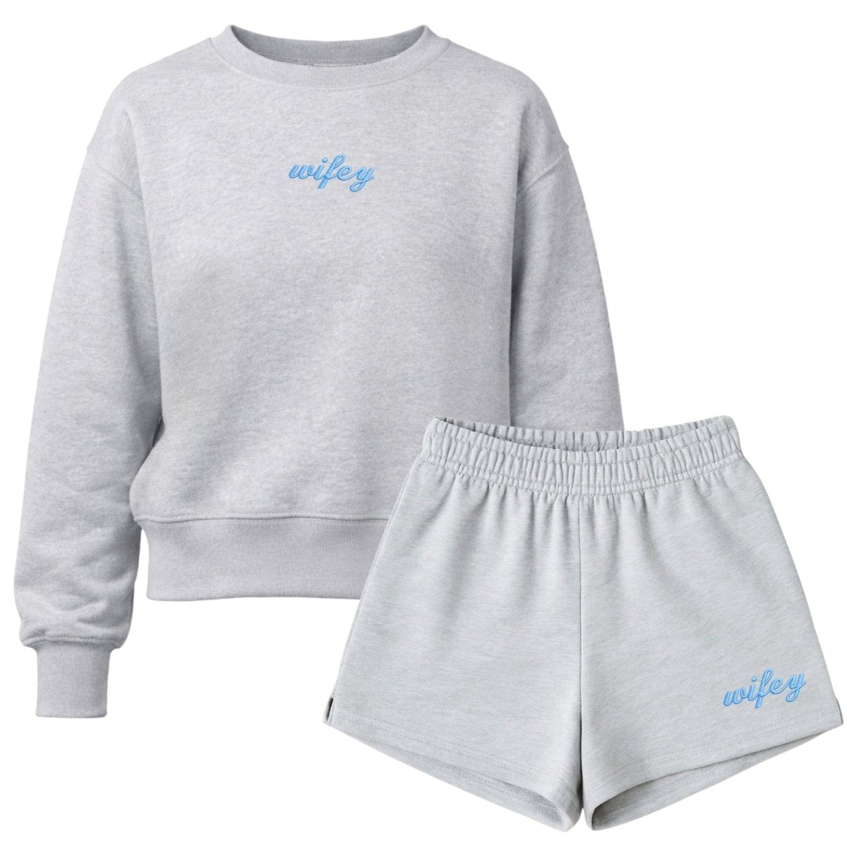 'Wifey' Signature Sweatshirt & Shorts Set