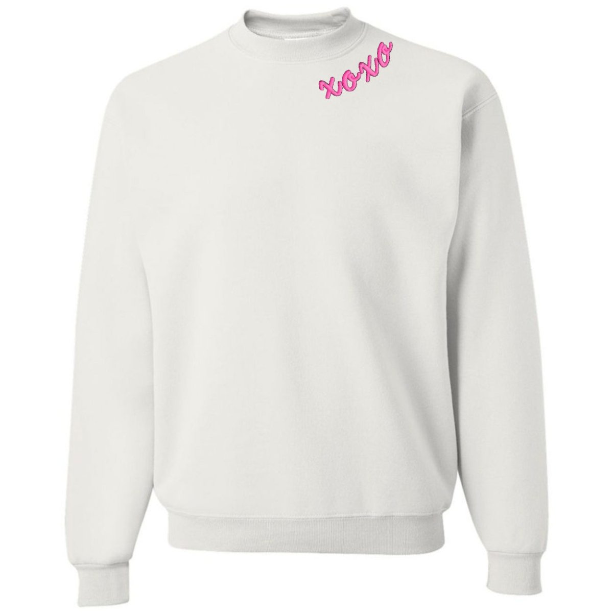 'XOXO Kisses' Embroidered Collar Wrap Sweatshirt